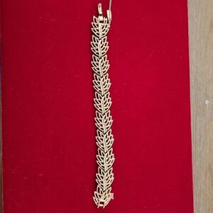 Monet Vintage Gold Plated Leaf Bracelet